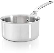 De Buyer - Lot de 3 casseroles en inox 5 couches AFFINITY - 16, 18 et 20 cm - Fabriquées en France, Sans PFAS, Montée Rapide en Température, Inox 18/10, Tous Feux + Four, Finition Poli Brillant