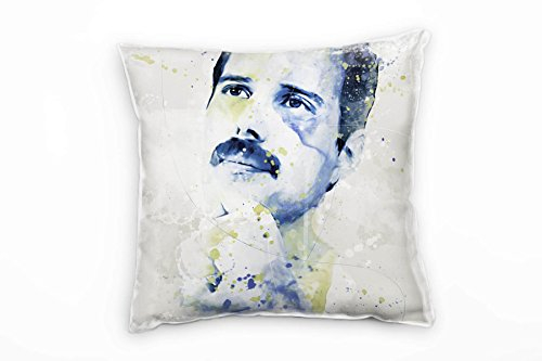 Paul Sinus Art Freddie Mercury IX Deko Kissen Bezug 40x40cm für Couch Sofa Lounge Zierkissen - Dekoration zum Wohlfühlen