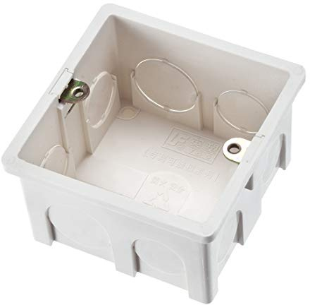 uxcell Wall Switch Box Electrical Outlet Flush Mount 86 Type Single Gang White
