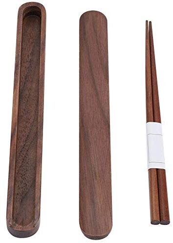 TOPINCN Bacchette con Scatola,Immagazzinaggio Scatola Grado Alimentare Eco-Friendly Portatile Riutilizzabile Set Articoli tavola casa Scuola Viaggi Campeggio Picnic Ufficio 1 Paio