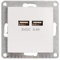 MC POWER - USB Ladedose | Flair | 2-fach, 5V/ 3, 4A, Up, Weiß, Matt | Ideal Z. B. für das Laden von Smartphones und Tablets