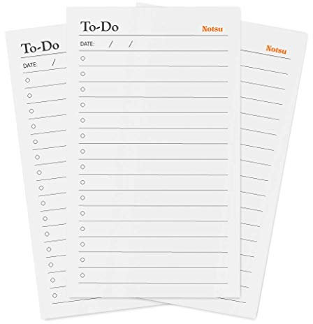 Notsu To Do List Karteikarten 3 x 5 (50 Stück) | Durchdacht gestaltete doppelseitige Planer Notizkarten für persönliche Produktivität und professionelle Organisation