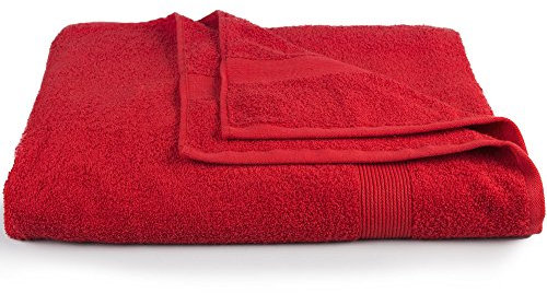 CelinaTex Bari Serviette de Sauna XXL 90 x 220 cm Rouge Coton Éponge Serviette de Bain Serviette de Sauna