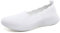 Puxowe Damen Slip On Sneaker Leichte Atmungsaktiv Sportschuhe Turnschuhe Bequem Freizeitschuhe Walking Schuhe Outdoor Fitness 37（36.5） EU White