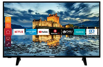 TELEFUNKEN XF43J511 43 Zoll Fernseher (Smart TV, Prime Video/Netflix/YouTube, Full HD, Works with Alexa, Triple-Tuner) [Modelljahr 2021]