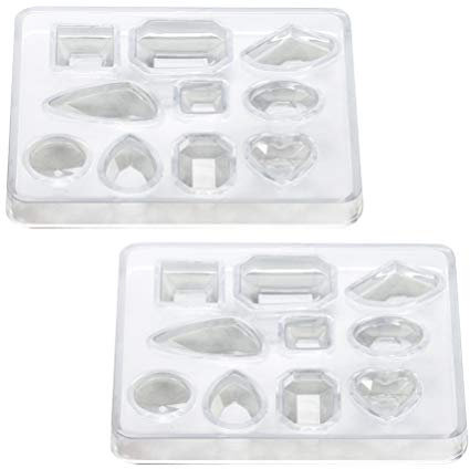 EXCEART Lot de 2 moules en silicone pour moulage de résine époxy Transparent