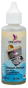 Creartec – Limpiador de sellos sin disolvente – elimina fácilmente los restos de pintura, mantiene la estructura de la superficie del sello y prolonga la vida útil de tus sellos, 50 ml, fabricado en