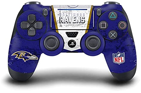 Head Case Designs Offizielle NFL Banner Baltimore Ravens Vinyl Haut Gaming Aufkleber Abziehbild Abdeckung kompatibel mit Sony Playstation 4 PS4 DualShock 4 Controller