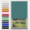 Teal Blackout Roller Blind Metal Fittings Trimmable UV Protection Thermal Properties Premium Fabric Home Office Bedroom Kids Room Child Safe Easy Fit 90cm Width x 160cm Drop