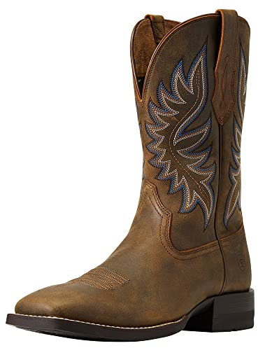 Ariat Mens Brander punta quadrata stivali metà polpaccio - marrone, Marrone, 43 EU