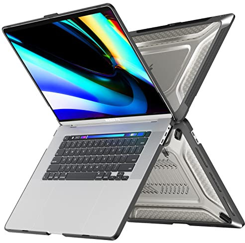 V-MOTA Carcasa diseñada para MacBook Pro de 16 pulgadas A2141 (versión 2019), sujeta a mano en la caja, funda delgada de goma TPU (negro)