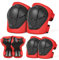 VICTGOAL Kit de Protección para Niños, 6 Piezas Ajustables Rodilleras Coderas y Muñecas, Adecuado para 3-8 Años para Monopatín, Patinaje, Scooter, Bicicleta y Otros Deportes (S: 3-8 años, Rojo)