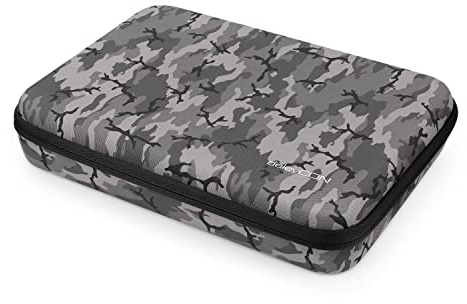 deleyCON Tasche Hardcase für GoPro Actionkamera & GoPro Zubehör Robust Strapazierfähig Staubschutz Aufprallschutz Spritzwasserschutz für GoPro Hero 13 Hero 12 Hero 11 Hero 10 Hero 9 Gr. XL Camouflage