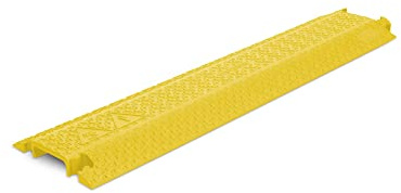 DEFENDER Xpress Drop-Over Kabelbrücke - Kabelschutz für schnelle Kabelabdeckung bei Homeoffice, Gaming, Heimkino, Werkstatt, einfach auflegen, gelb, 100 mm Breite, Höhe 4 cm