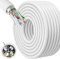 Cable Ethernet 25m, Cat 6 Cable RJ45 25m FTP Blindé Câble Réseau Extérieur Intérieur, Haute Vitesse Câble Ethernet Imperméable Anti-interférence