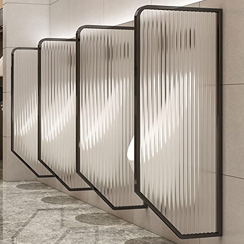 4 STÜCKE Urinal-Trennwand Sichtschutzwand, Badezimmer-Dekorationswand Wandteiler Raumtrenner, Toilettentrennwand Sichtschutzwand aus gehärtetem Glas, gewerbliche Trennwand für das Heimbüro