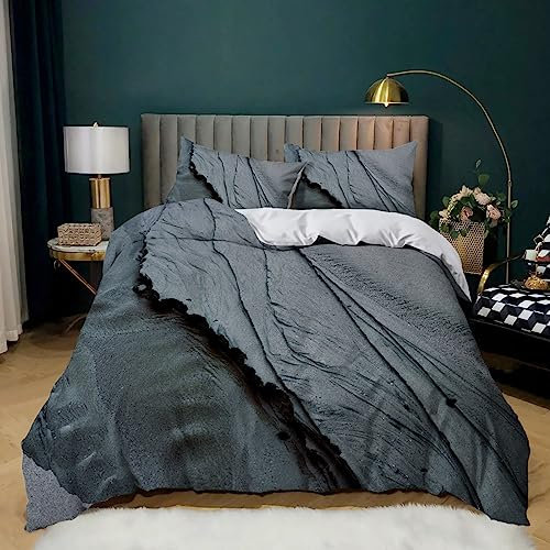 Bettwäsche 200X200 Dunkelgrau Bettbezug Super Weich, Bettwasche Set Mikrofaser,Bettdeckenbezug Mit Reißverschluss Und 2X80X80Cm Kissenbezüge