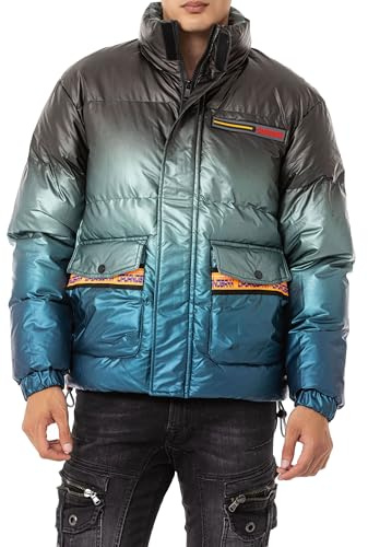 Cipo & Baxx Herren Mantel Series – Stylische Winterjacke im modernen Design mit warmem Innenfutter, abnehmbarer Kapuze und funktionalen Details für kalte Tage