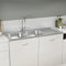 AUVYI Doppelspüle Silbern 1200x500x155 mm Edelstahl Kitchen Sink Küchenspülen Küchenarbeitsplatte Arbeitsplatte Küche Ausgussbecken Spülbecken Waschbecken Spüle