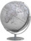 Globus mit 30 cm Durchmesser – JURI – verchromter Metallfuß – zwei bewegliche Achsen – silberfarben – TROIKA Original