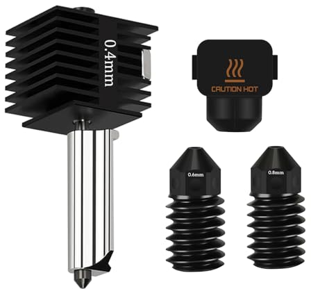 LANKEGU Upgrade-Hotend-Kit für Bambu Lab A1/A1 Mini, Hot-End-Baugruppe 0,4/0,6/0,8 mm Düse aus gehärtetem Stahl und Silikonsocke für Bambu Lab 3D-Druckerteil