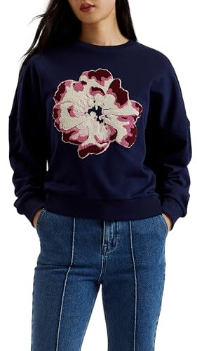 Ted Baker Damen WMB-RAYNAHH-Graphic Floral Sweatshirt, Navy, 34