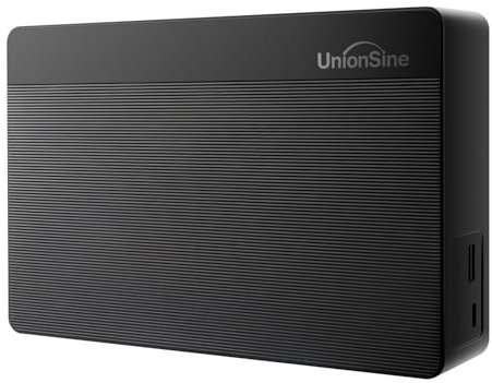 UnionSine 10TB Externe Festplatte, 3,5 Zoll USB 3.0 Backups HDD Tragbarefür für TV, PS4, PC, Mac, Schwarz HD3512