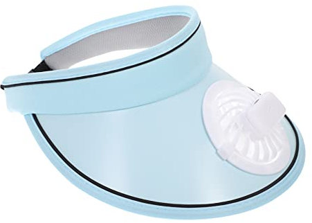 TINEASUR Uv Protection Sun Hat Fan Large Brim Summer Beach Hat for Women Girls Sky-Blue