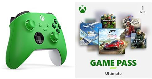 Xbox Wireless Controller - Standard - Velocity Green + Game Pass Ultimate 1M