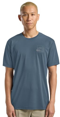 Jack Wolfskin Herren Vonnan Graphic M T-Shirt, Peak Trail Midnight Sky, L EU