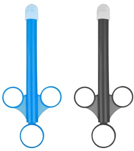 GXGM Lube Tube Spritzen, Schmiermittel Applicator, Wiederverwendbar Schmiermittel Spritze, Anal Vagina Syringe Shooter mit Traktionsring und Fingergriff, für Schmiermittel Gleitgel Lubricant, 2 Stück