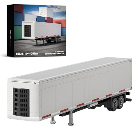 DrmBeyd Technik LKW Klemmbausteine Set, Container Anhänger LKW Bausteine, Anhänger Montagesatz Spielzeug, Geschenk für Erwachsene und Kinder, Kompatibel mit L***, 268 Teile