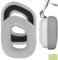 Geekria Comfort Ersatz-Ohrpolster aus Mikro-Wildleder für Corsair HS80 RGB kabellose Kopfhörer, Headset-Ohrpolster, Reparaturteile (extra dick/grau)