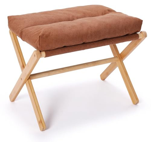 Fußhocker Gepolstert, Fußhocker Klappbar, Fusshocker, Sofa Hocker für Abnehmbar Gepolsterte, für Wohnzimmer oder Schlafzimmer