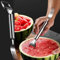 Watermelon Slicers, Stainless Steel 2-in-1 Watermelon Fork, Fruit Cutter Slicers, Portable Melon Cutter Tool for Home Party Camping Kitchen Gadget (1)