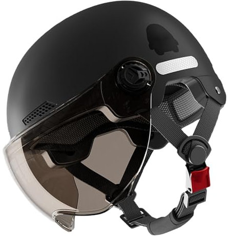 Fahrradhelm Für Erwachsene,Verstellbarer Elektroroller Kletterhelme,stoßfeste Fahrradhelme Mit Visier Verstellbare Helme Mit Abnehmbarer Blendschutzbrille Für Fahrrad,Roller,Skateboard,Motorrad