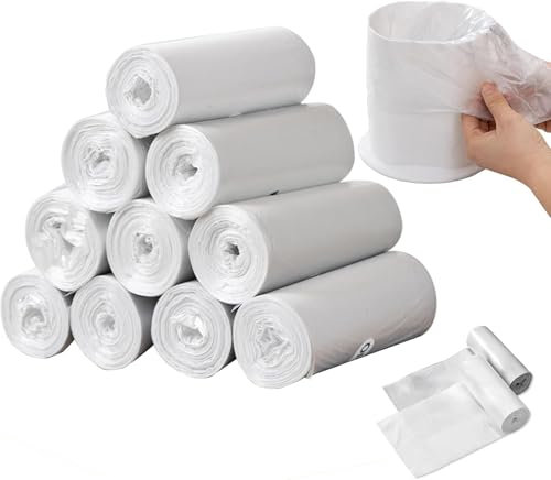 360 Stück 3L kleine Müllbeutel, Müllbeutel für Mini-Schreibtisch-Mülleimer, Badezimmer, Büro, Auto, Müllbeutel, Lebensmittelabfallbeutel, weiß (30 x 35 cm)