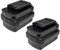 EXTENSILO 2X Batterie Remplacement pour Dewalt DW0243 pour Outil électrique (3300 mAh, NiMH, 24 V)