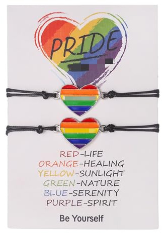 NiceNaiils Pulseras LGTB, Pulseras Multicolor Rainbow Bandera LGBT Orgullo Gay Pride