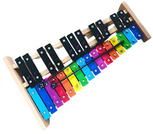 27 Noten Glockenspiel Xylophon für junge Musiker, farbige Eisenklänge, Orff Percussion Instrument, musikalisches Lernspielzeug mit Schlägel