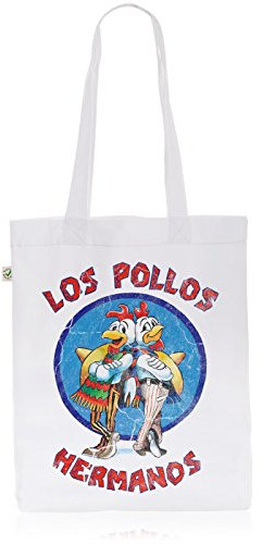 style3 Los Pollos Biobaumwolle Beutel Jutebeutel Tasche Tote Bag, Farbe:Weiß