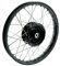 Speichenrad schwarz-Edelstahl passend für Simson S51 Schwalbe 1,5x16 Zoll, verstärkt