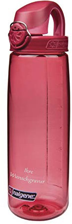 Nalgene Trinkflasche 'Everyday OTF' - 0,7 L (rot, mit Namensgravur, 0,7 l)
