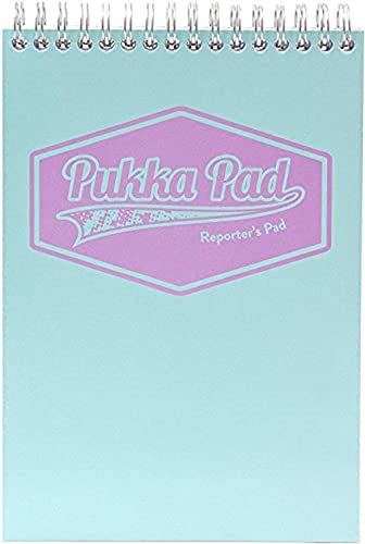 Pukka Pastel Lot de 3 carnets de notes Bleu/rose/menthe