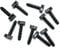 Black Cable Tie Masonry Screw Mounts - Up to 9mm Cable Ties, Premium Fixing Plug (10)