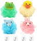 Gukasxi 4 Pcs Bain Douche Éponge Loofahs, Enfants Mignon Animal Loofahs Boule De Bande Dessinée Éponge, Loofah Accessoire Pour Femmes, Avec Crochet Sans Soudure , Stück (1Er Pack)