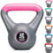 Core Balance Grey Vinyl Kettlebell Weight, Home Gym Strength Training, Cardio Workout, Colour Coded, Non Slip Rubber Feet