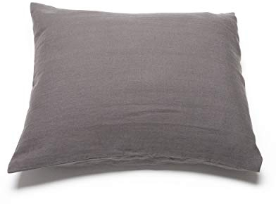 LinenMe Kissenbezug 40x80 - Luxuriöse Kopfkissenbezug 100% Leinen - Gewaschene Bettwäsche Antiallergische - Pillow Case - Graphite