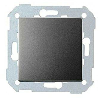 Tecla simple interruptor conmutador, serie 82 Concept, 1 x 5,5 x 5,5 centímetros, color titanio (referencia: 8200101-096)