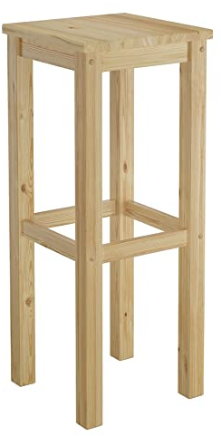Erst-Holz Barhocker Kiefer Massivholz Tresenhocker wählbar in 60cm oder 80cm 90.71-44-45, Länge:80 cm